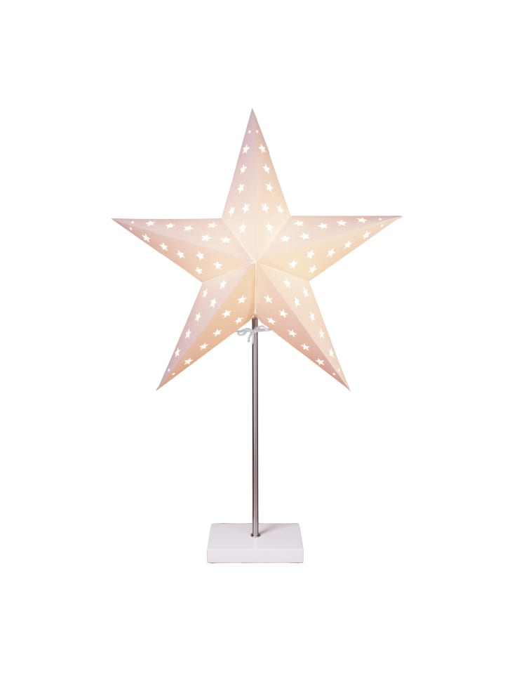 Papierstern Weihnachtsstern stehend 5-zackig  65cm E14 mit Kabel weiß