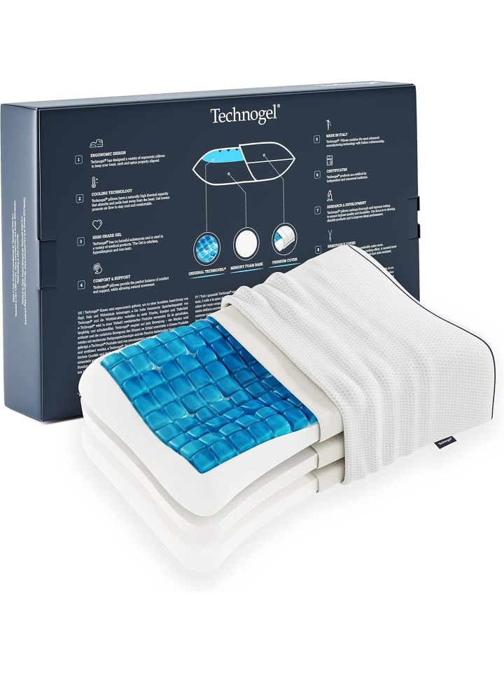 TECHNOGEL® New Generation Original Orthopädisches Nackenstütz-Kissen in weiss