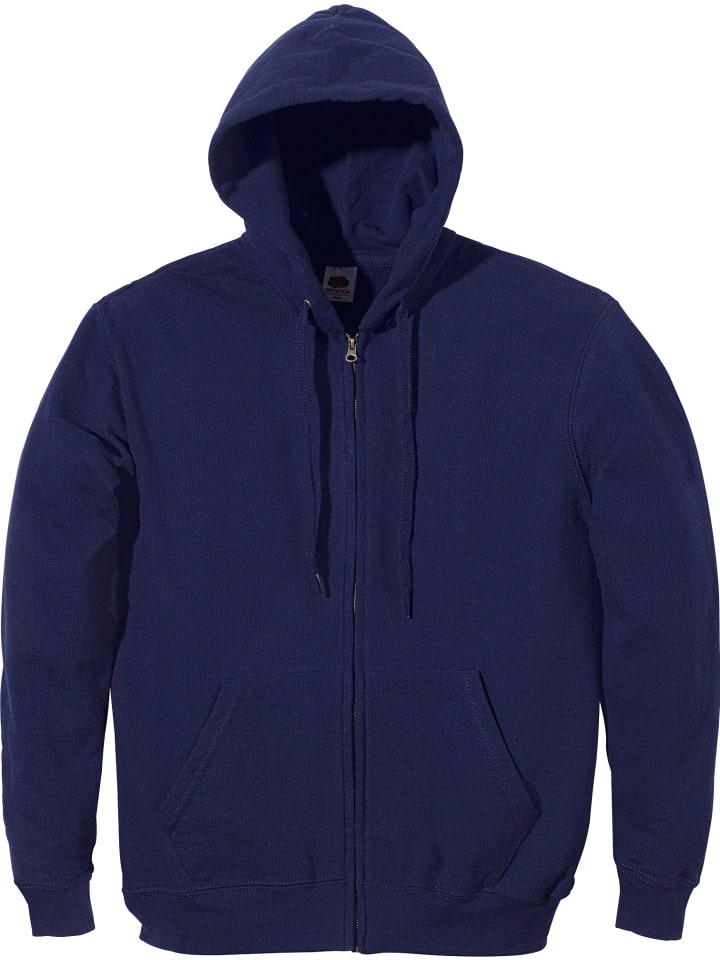 Sweat Unisex-Freizeitjacke mit Kapuze in dunkelblau
