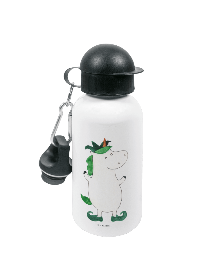 Wasserflasche Einhorn Joker ohne Spruch in Weiß