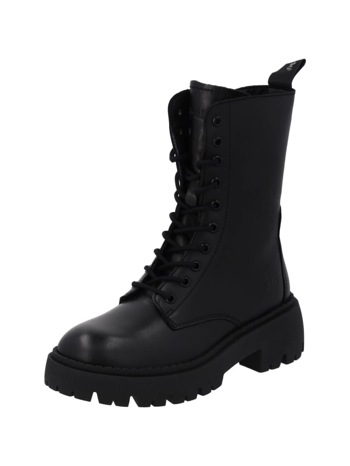 Schnürstiefel Delos in Schwarz Glatt