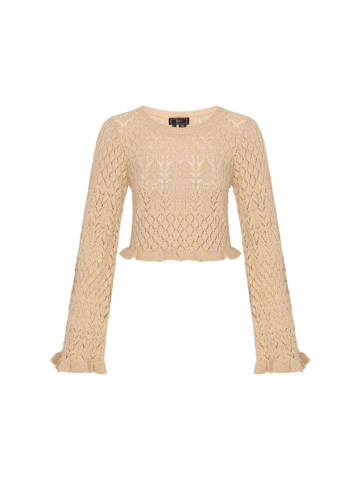 Women Sweater in beige gold