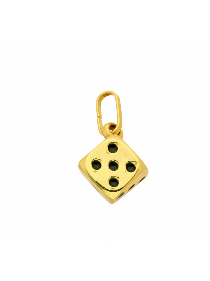 Damen 333 Gold Anhänger Würfel in gold