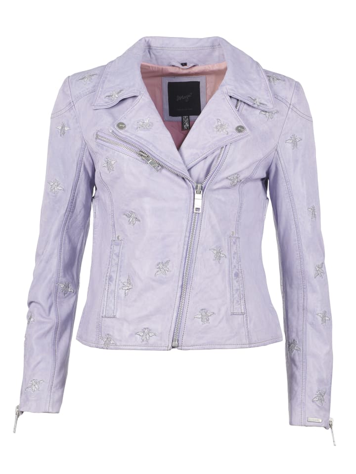 Lederjacke Blackridge in lavendel