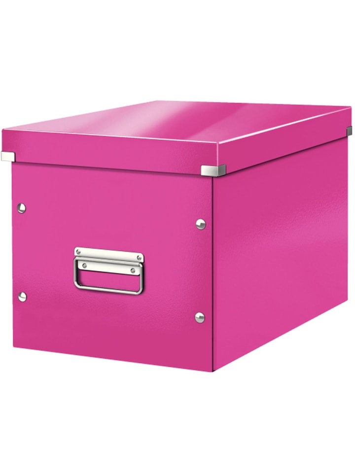 Archivbox Click & Store Cube L Hartpappe pink