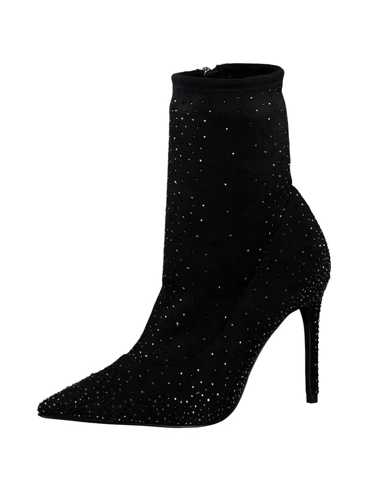 Reißverschlussstiefelette in schwarz
