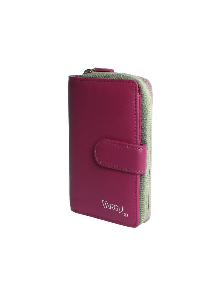 Echtleder Geldbörse MASIN 1-A in cranberry-sage green