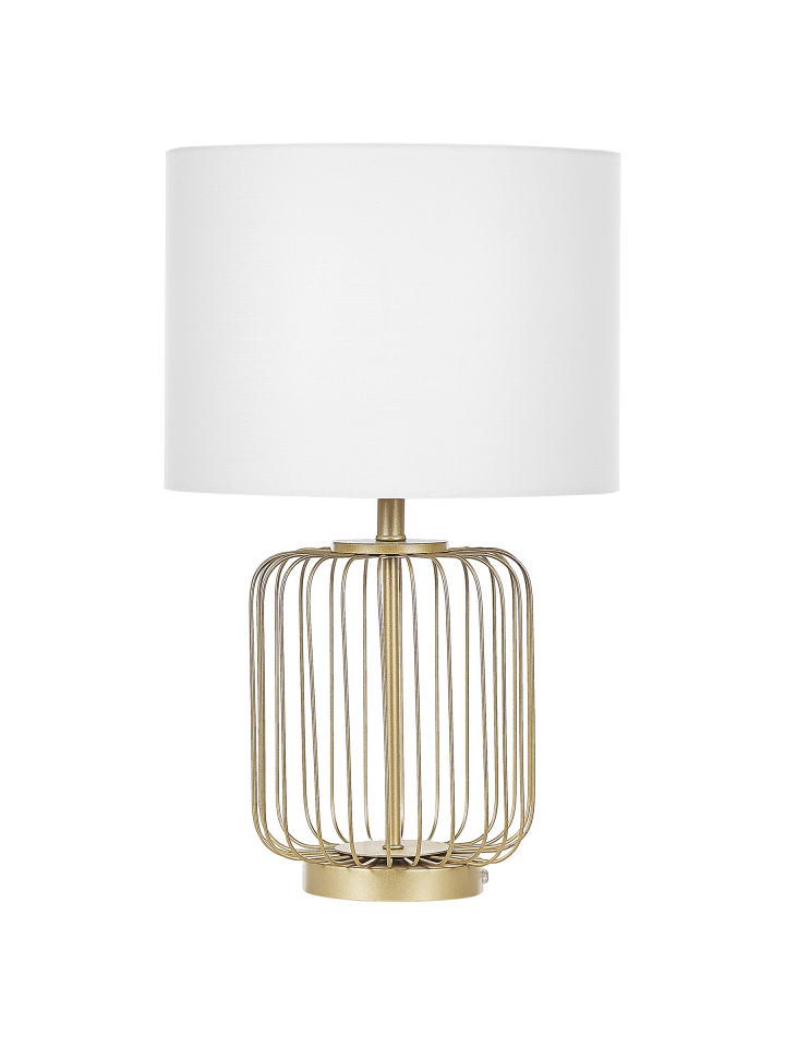 Tischleuchten THOUET in Gold/Weiß - (W) 35 x (H) 58 x (L) 35 cm