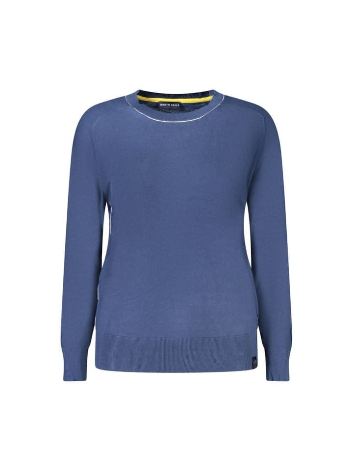 Blau Viskose Damen Pullover