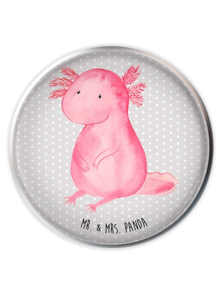 Waschbeckenstöpsel Axolotl Niedlich ohne Spruch in Grau Pastell