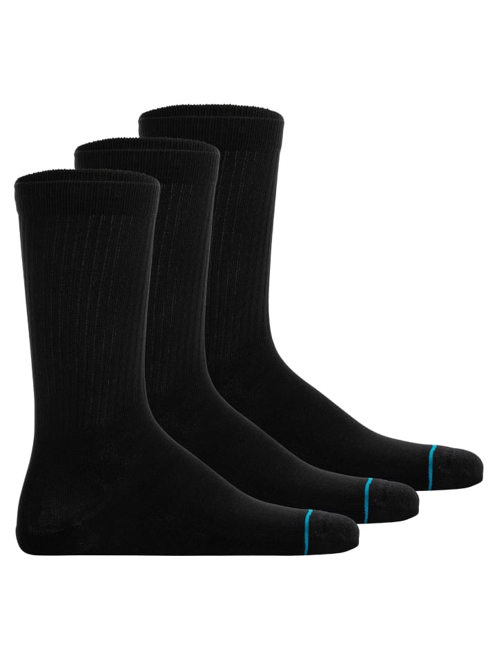 Socken 3er Pack in Schwarz