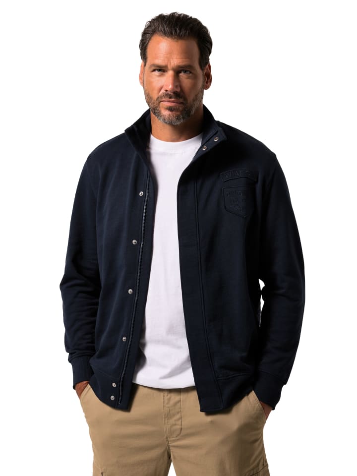 Sweatjacke in navy blau