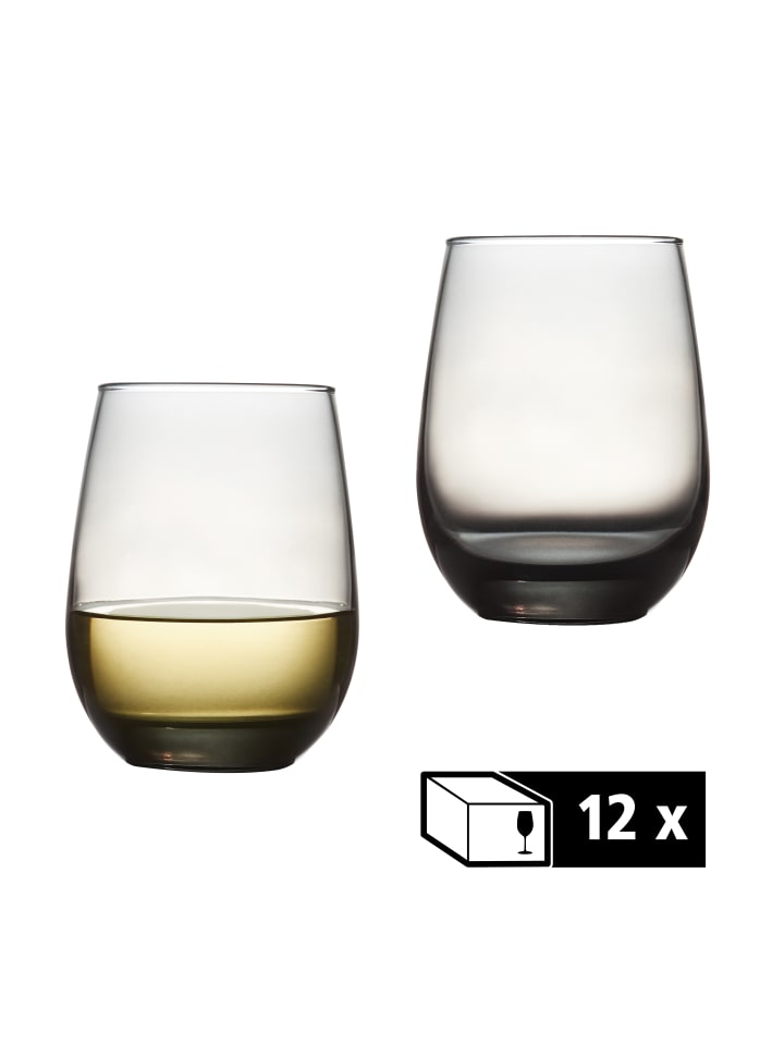 12er Set Weinglas -STEMLESS- 451 ml, Ø 9 cm, H: 11,5 cm