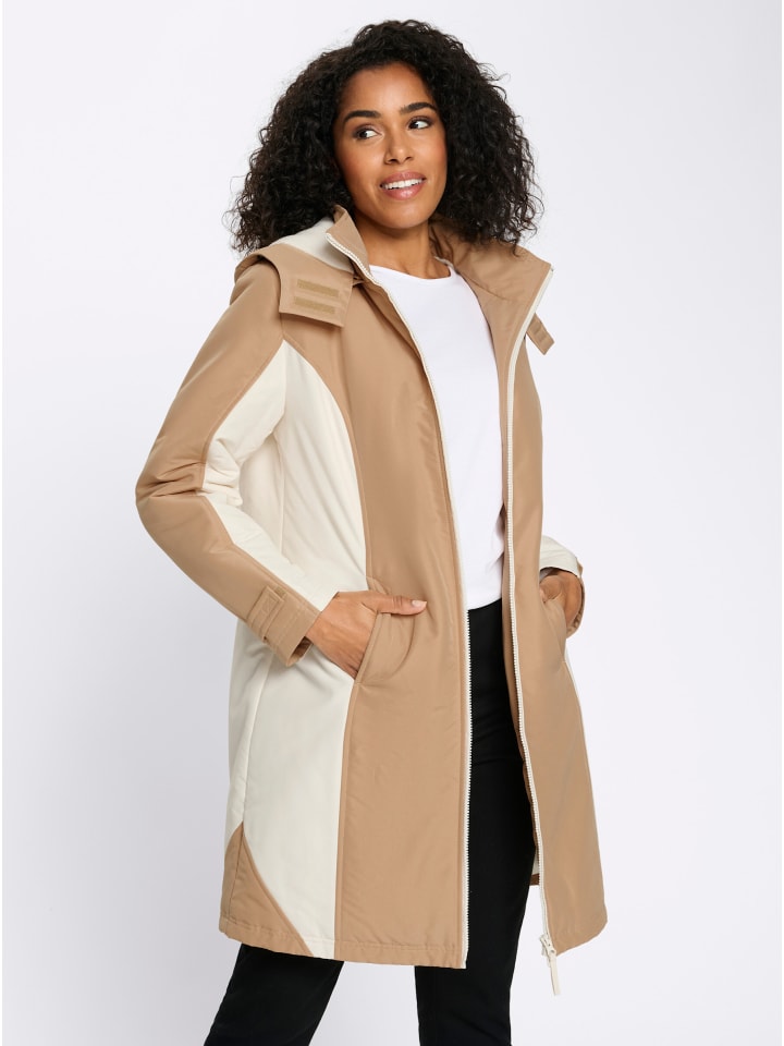 Mantel in camel-champagner