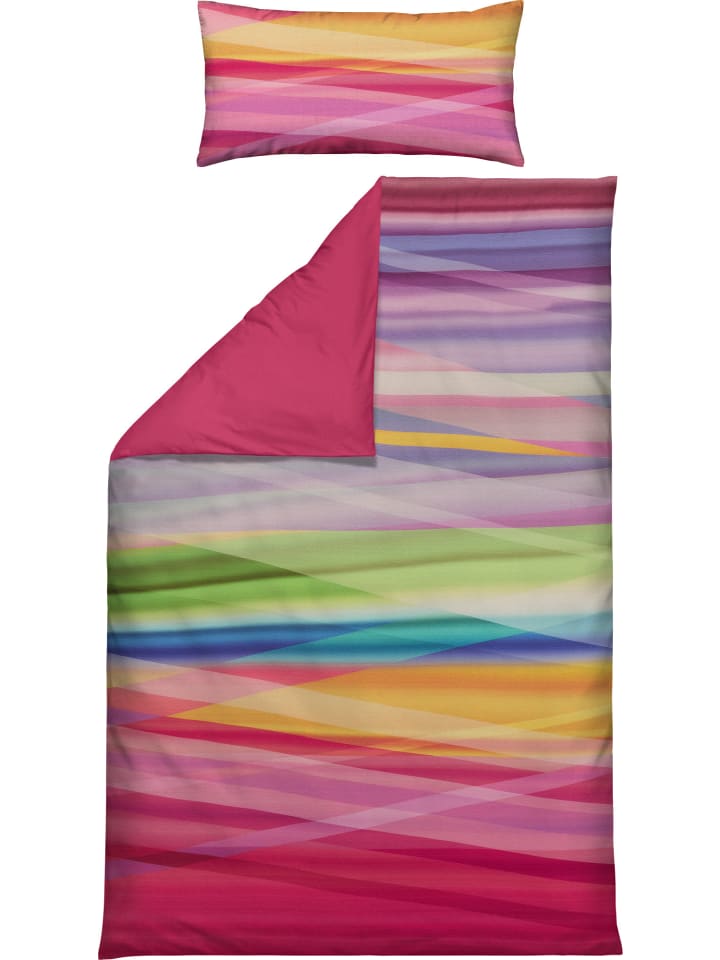 Mako-Satin Bettwäsche in bunt