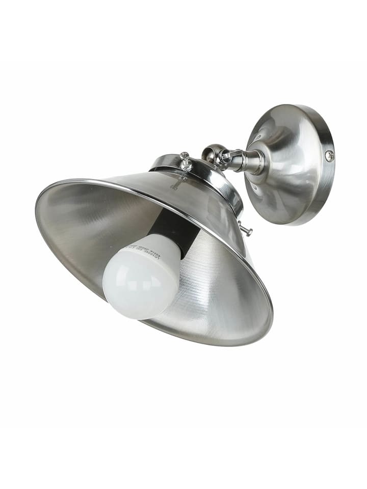 Wandlampe (B)15 x (H)16 cm in Silber matt