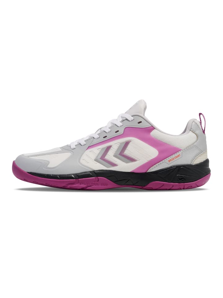 Hallenschuh Speed Court Innenbereich Erwachsene in BRIGHT WHITE/CATTLEYA ORCHID