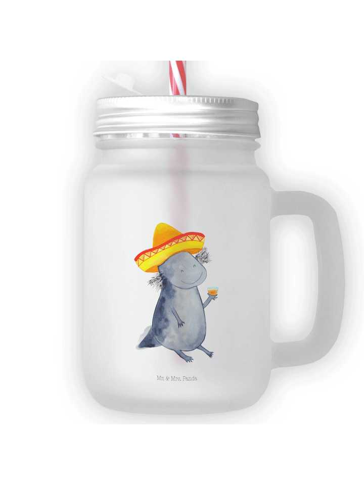 Einmachglas Axolotl Tequila ohne Spruch in Transparent