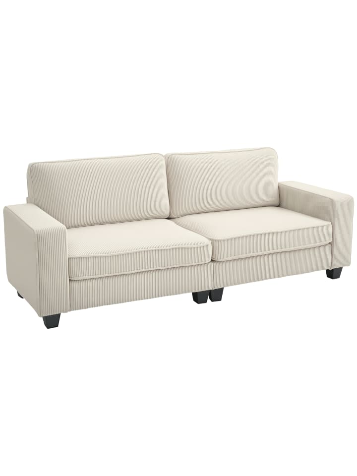 3 Sitzer Sofa in Cremeweiß 227L x 84B x 87H cm