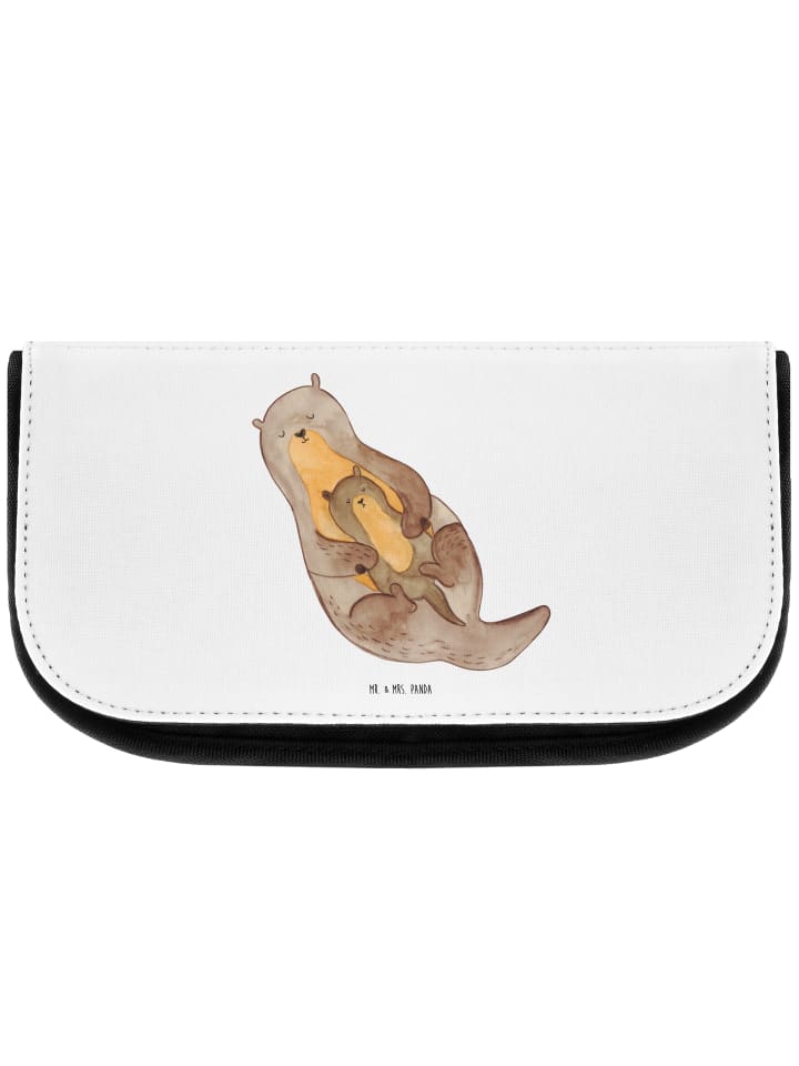 Kosmetiktasche Otter Kind ohne Spruch in Weiß