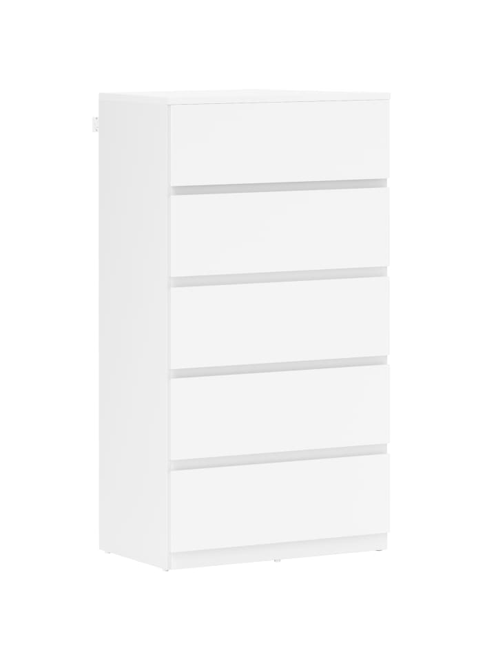 Kommode in Weiß 55L x 33B x 80H cm