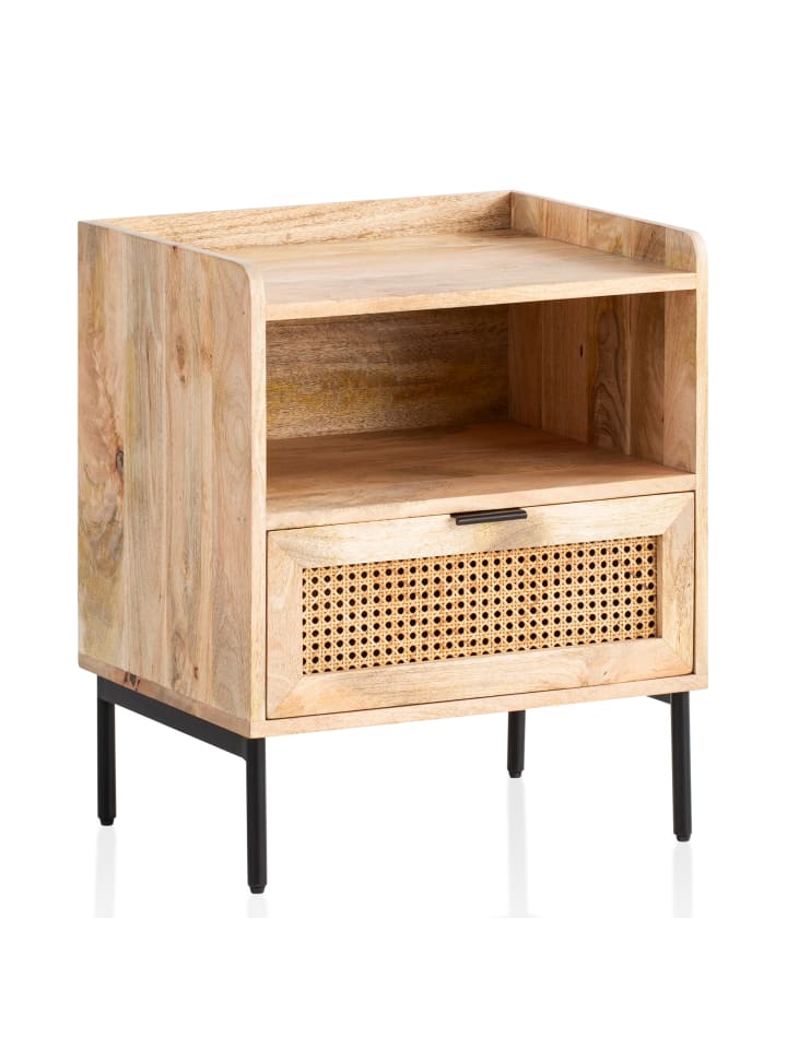 Nachttisch in Braun / Mango / 50x40x60