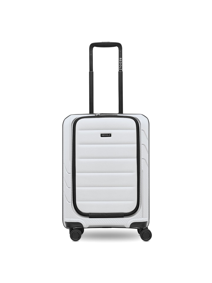 Essentials 17 4-Rollen Kabinentrolley 55 cm Soft-Pocket Laptopfach white