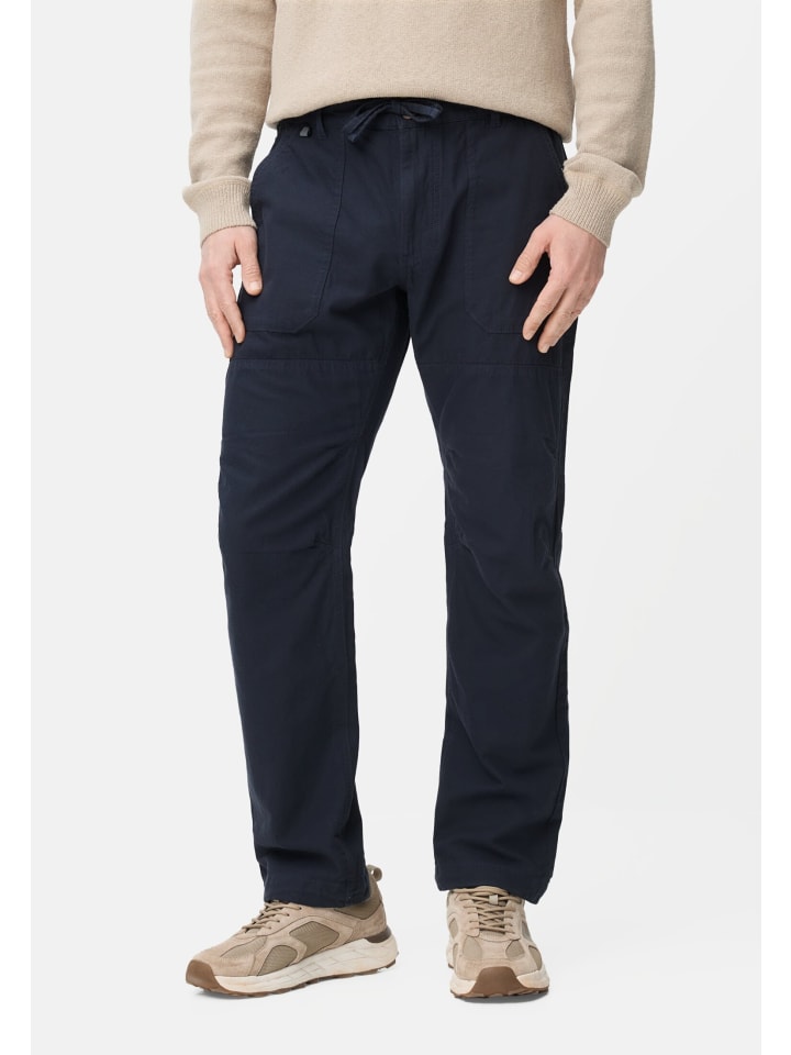 Chinohose mit Tunnelzug in Dunkelblau