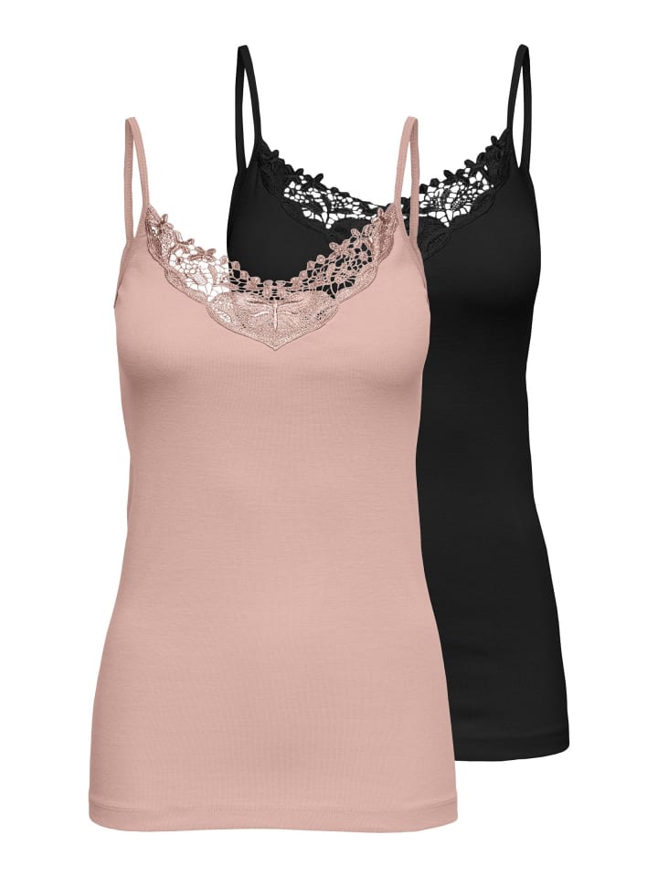 2er-Pack Tanktop in Black