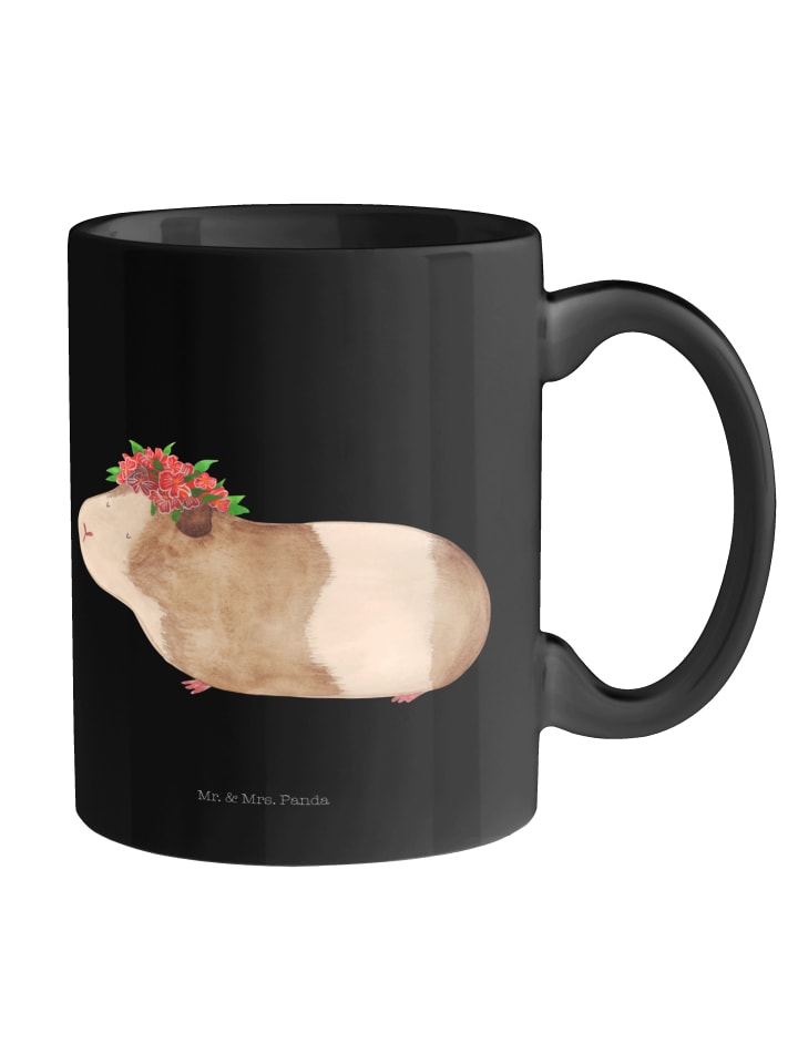 Tasse Meerschweinchen Weisheit ohne Spruch in Schwarz