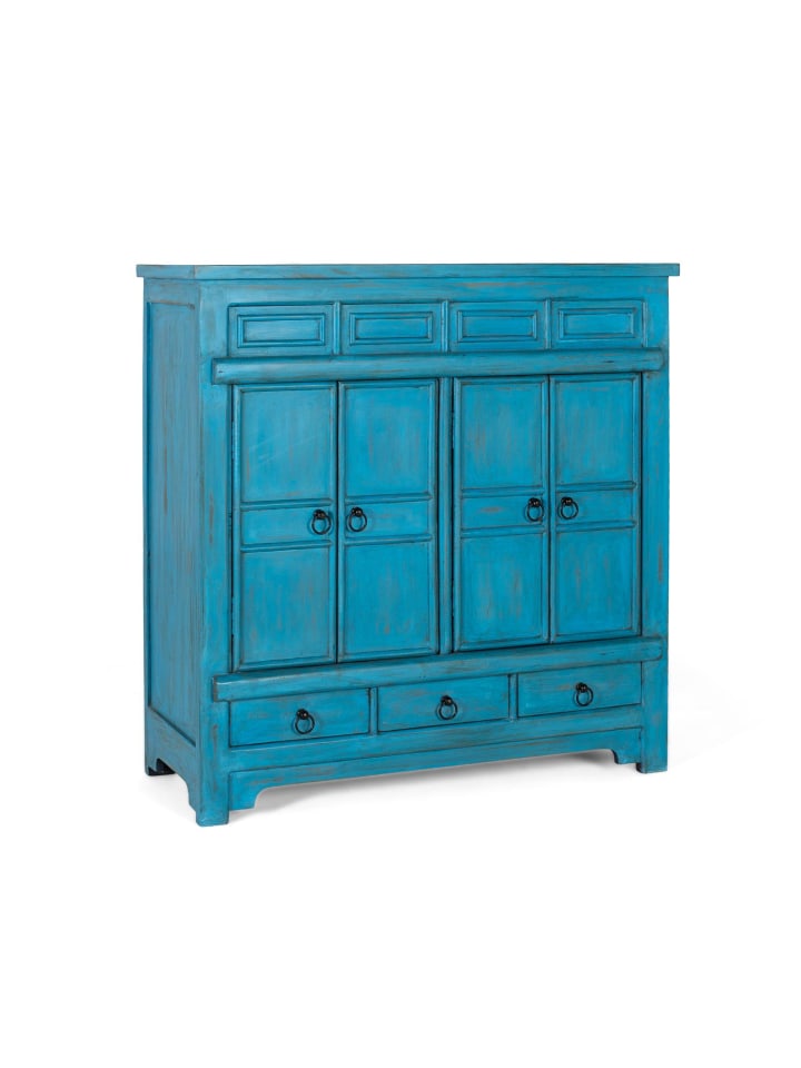 Sideboard Viora aus Mangoholz, 110 cm x 110 cm x 40 cm