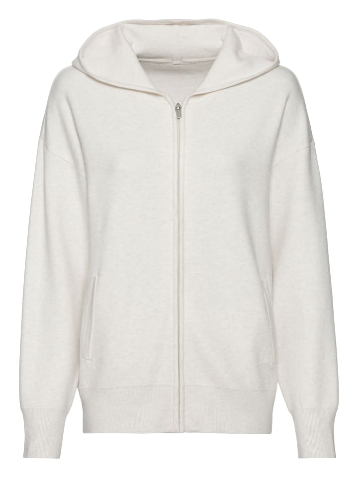 Strickjacke in wollweiß