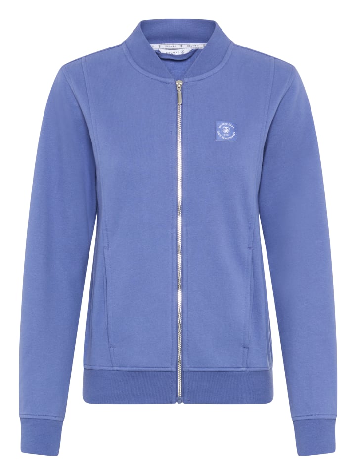 Sweatjacke in denim blau