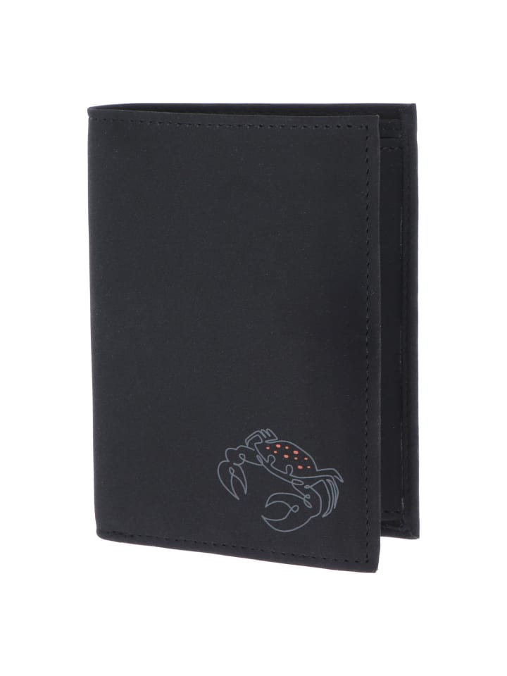 New Cryptan Geldbörse RFID Schutz 13 cm schwarz-crab grey
