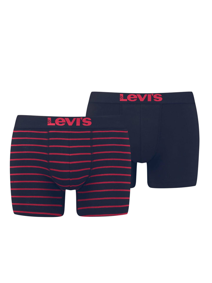 BoxershortsVintage Stripe YD Bin786 - Red / Black