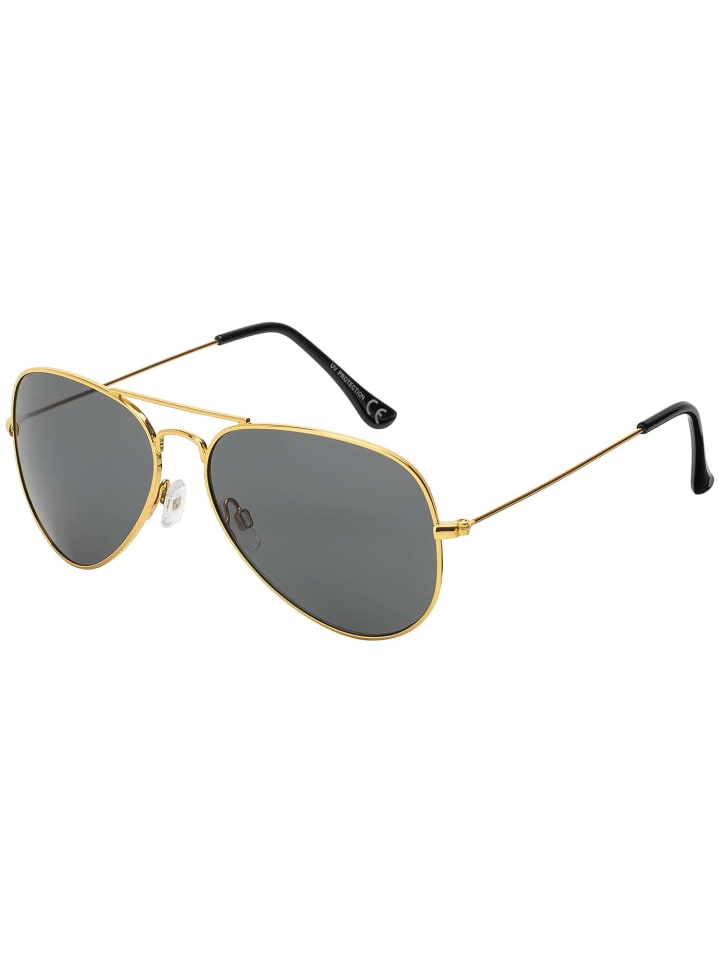 Herren Sonnenbrille in Schwarz Gold