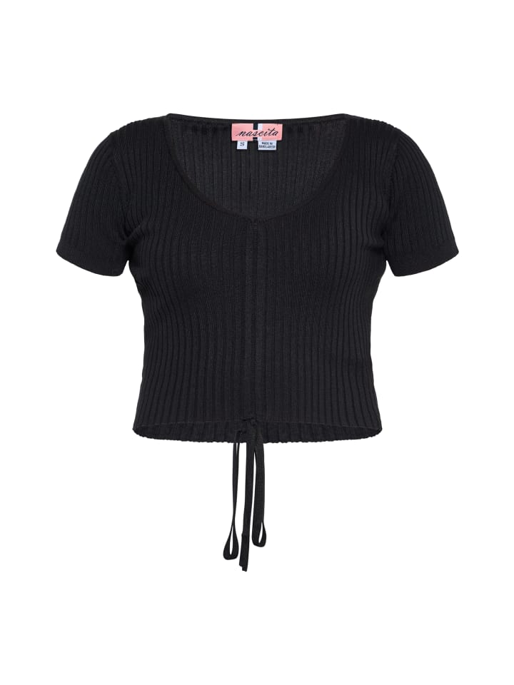 Damen Crop-Top in SCHWARZ