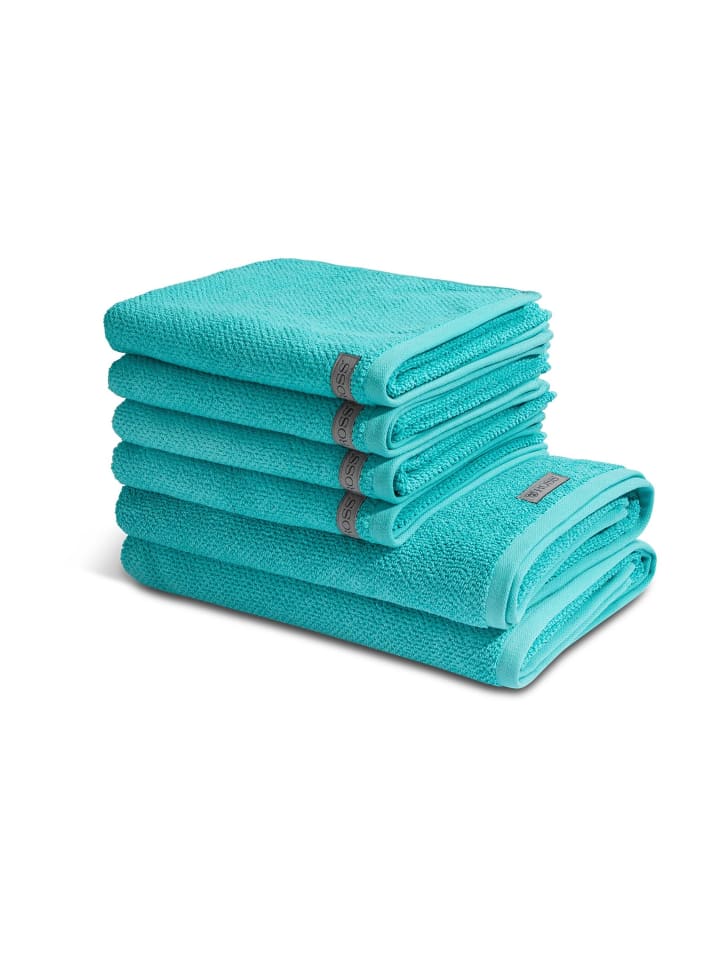 4 X Handtuch 2 X Duschtuch im Set Selection in Türkis