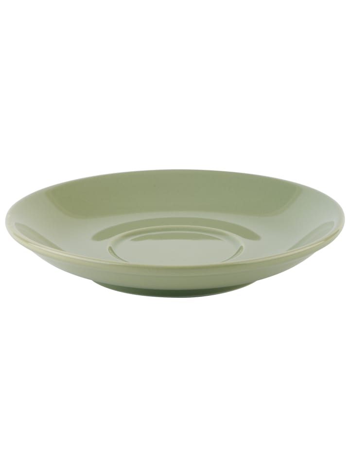 6er Set Kaffeeuntertasse in grün, Ø 14,5 cm, H: 2,5 cm