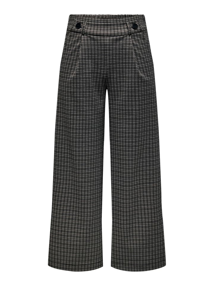 Elegante Stoffhose Karierte Marlene Pants JDYGEGGO in Braun