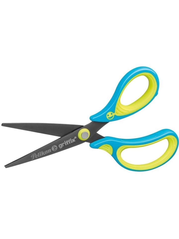 Universalschere griffix Schulschere rechts spitz neon Fresh Blue