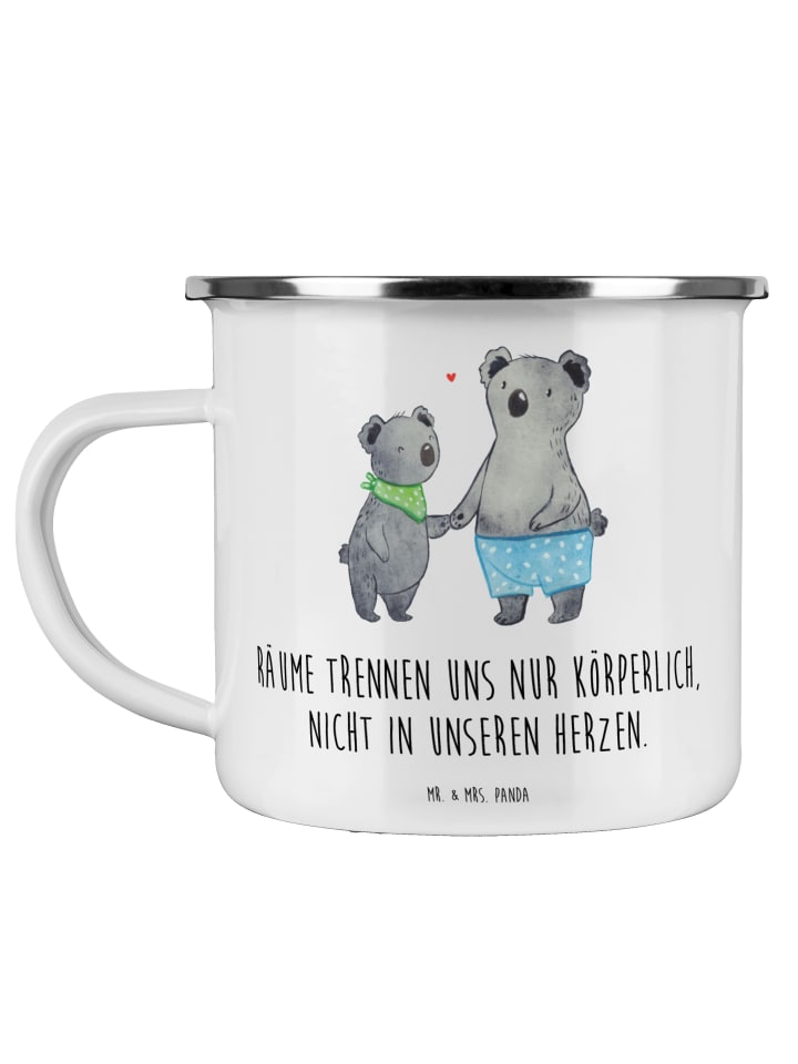 Kaffeebecher Trennung von den Eltern mit Spruch in Weiß