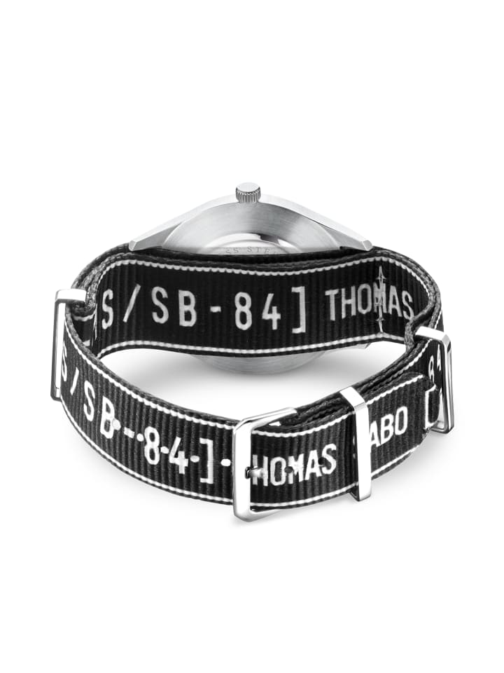 Uhrenarmband Code Ts Nato Urban Schwarz in schwarz, weiß