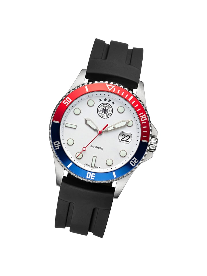 Analog-Armbanduhr DFB official Collection schwarz groß (ca. 42mm)