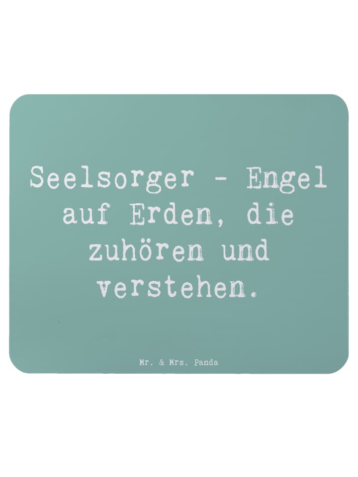 Mouse Pad Spruch Seelsorger Engel mit Spruch in Meeresbrise