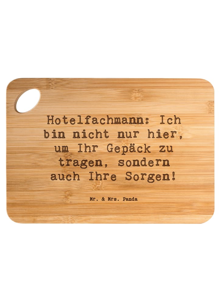 Schneidebrett Spruch Hotelfachmann Sorge mit Sp... in Braun