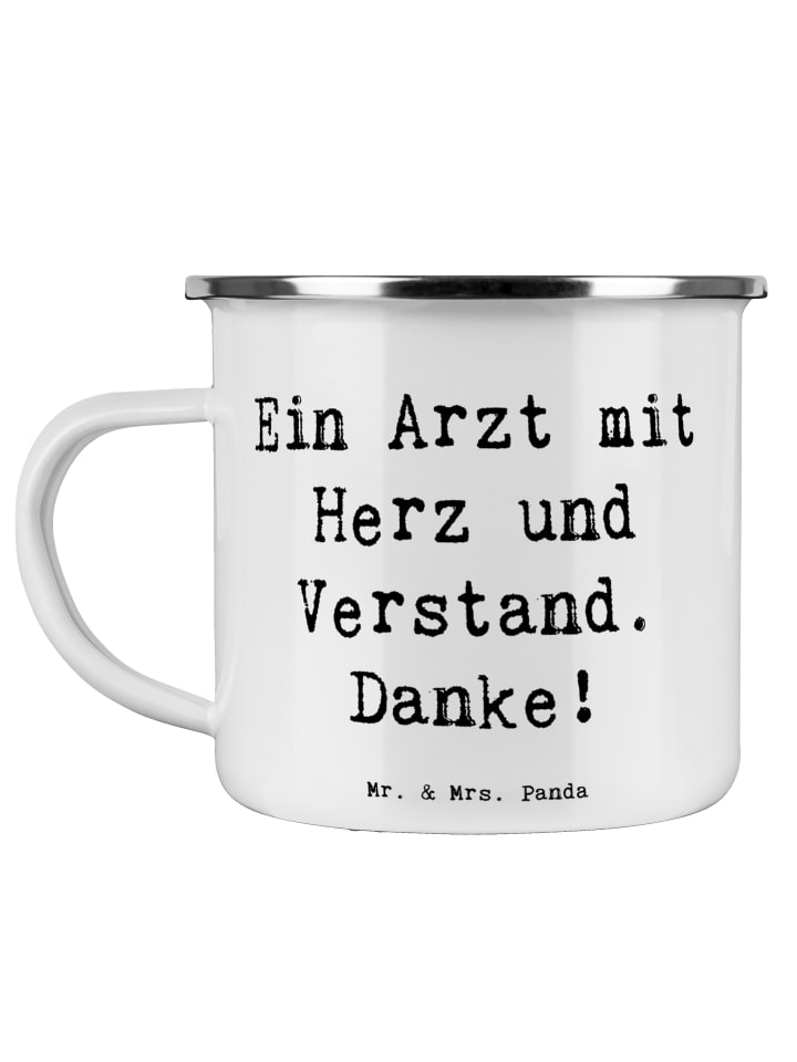 Kaffeebecher Spruch Arzt mit Herz mit Spruch in Weiß