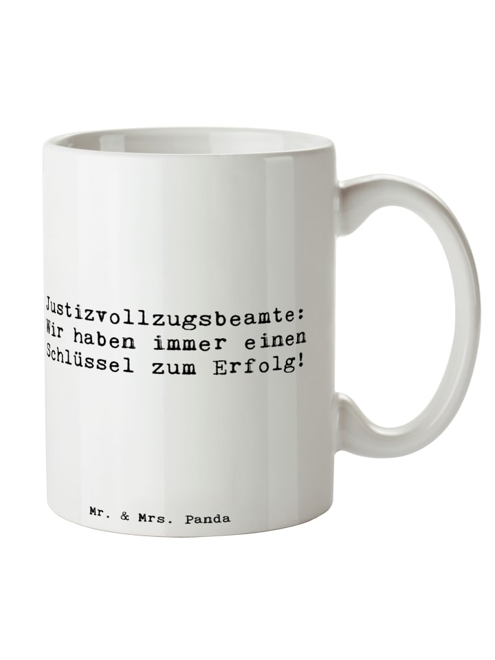 Kaffeetasse Spruch Justizvollzugsbeamter Erfolg... in Weiß