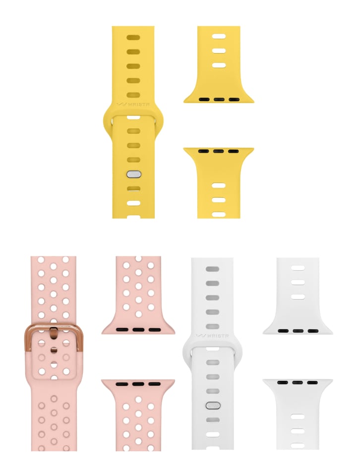 Smartwatch-Armband (3-tlg. Set) Nova-Mento in Zitrus / Rosa / Weiß