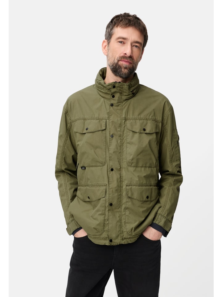 teXXXactive® Jacke mit Roll-up Kapuze in Olivgrün
